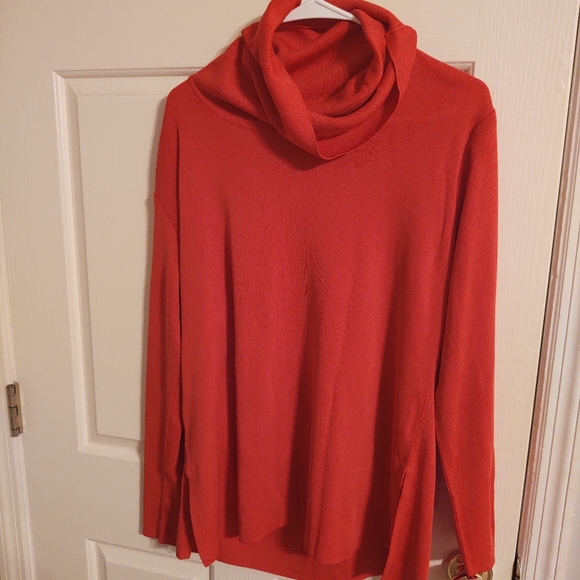 Misook Sweaters - Exclusively Misook Red Cowl Neck Sweater